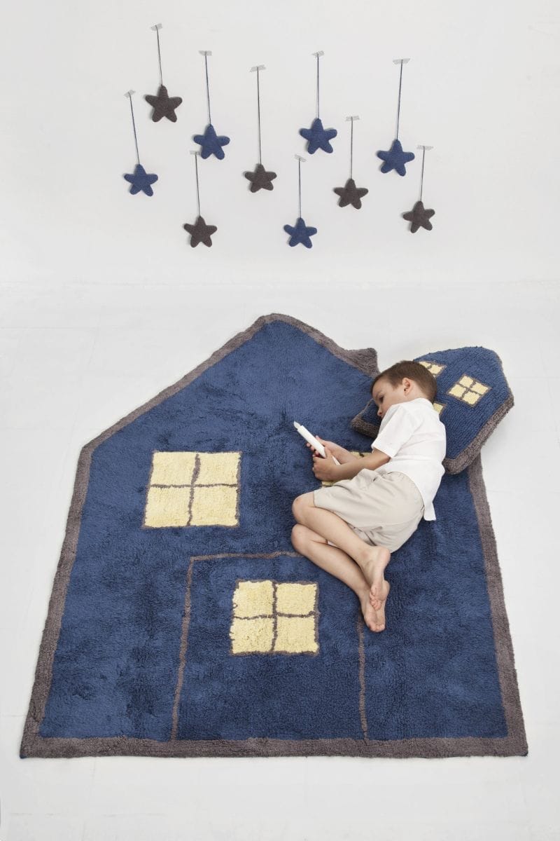 Lorena Canals Little House Silhouette Rug - Night (4' x 5' 3") - C-CASITA-NIGHT