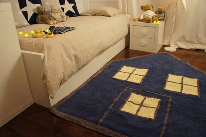 Lorena Canals Little House Silhouette Rug - Night (4' x 5' 3") - C-CASITA-NIGHT