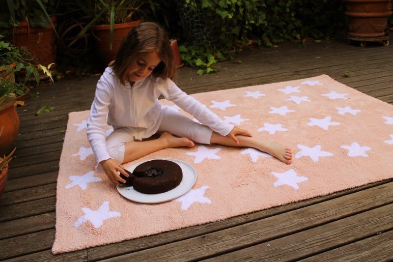 Lorena Canals Messy Stars Rug - Nude/White (4' x 5' 3") - C-N-MSW