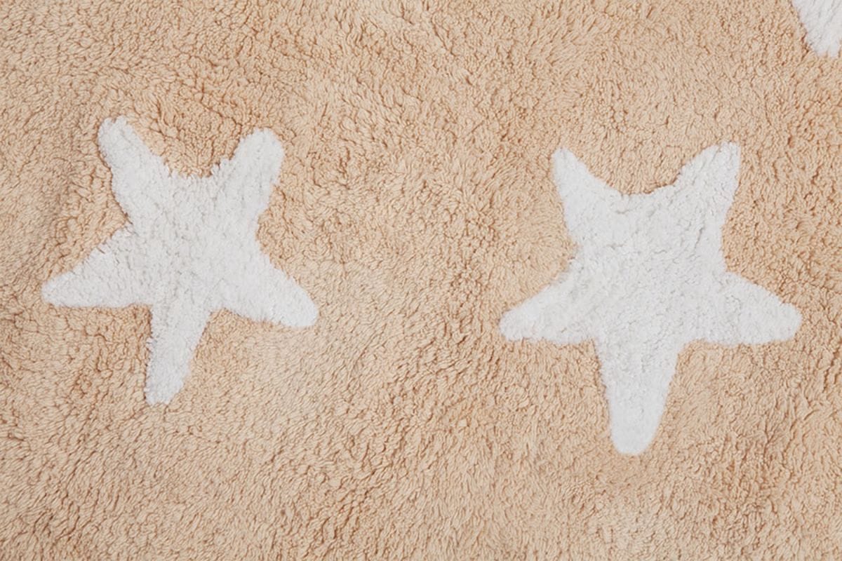Lorena Canals Messy Stars Rug - Nude/White (4' x 5' 3") - C-N-MSW