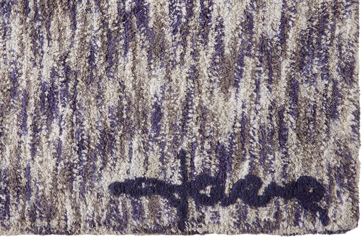 Lorena Canals Mix Rug, Arian - Linen/Navy (3' x 5' 3") - C-MIX-S-ARIAN