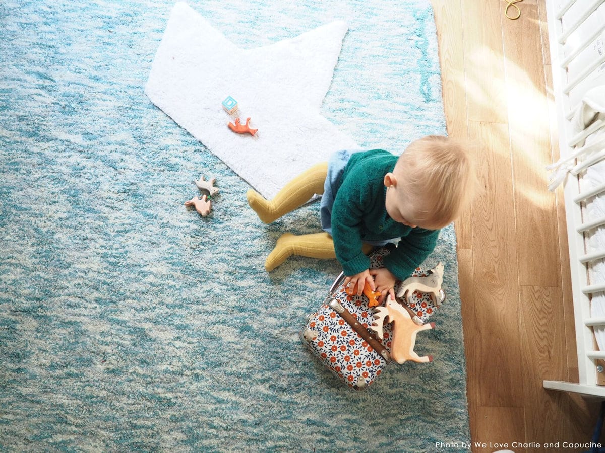 Lorena Canals Mix Rug, Daksh - Emerald Green (3' x 5' 3") - C-MIX-S-DAKSH