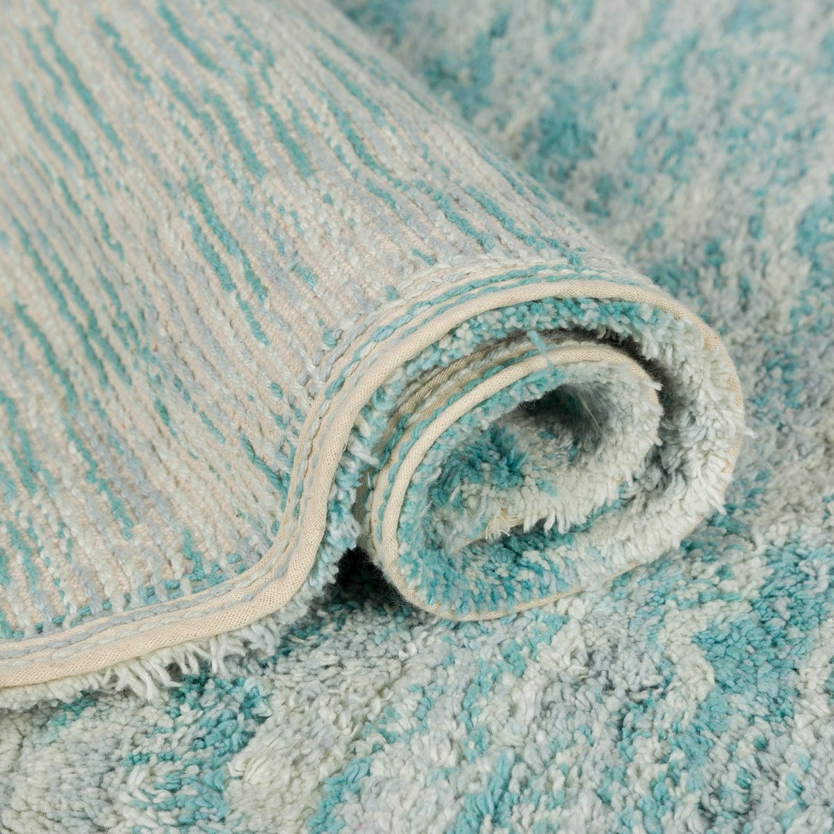 Lorena Canals Mix Rug, Daksh - Emerald Green (4' x 5' 3") - C-MIX-DAKSH