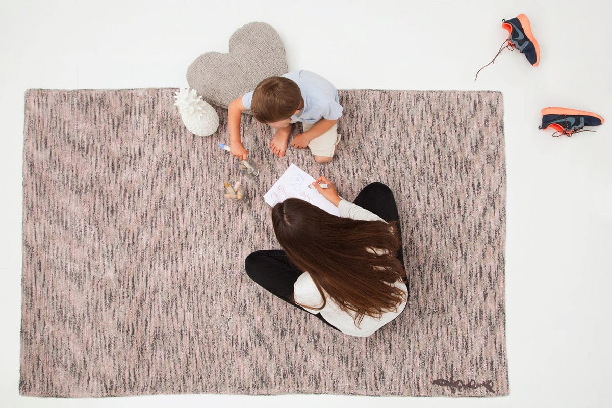 Lorena Canals Mix Rug, Nancy - Linen/Pink (3' x 5' 3") - C-MIX-S-NANCY