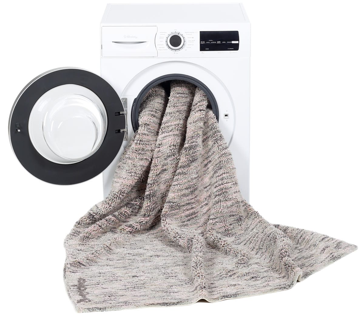 Lorena Canals Mix Rug, Nancy - Linen/Pink (3' x 5' 3") - C-MIX-S-NANCY