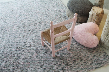 Lorena Canals Mix Rug, Nancy - Linen/Pink (4' x 5' 3") - C-MIX-NANCY