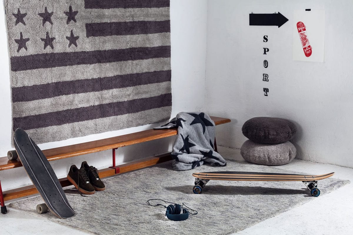 Lorena Canals Mix Rug, Ramlal - Stone Grey (4' x 5' 3") - C-MIX-RAMLAL