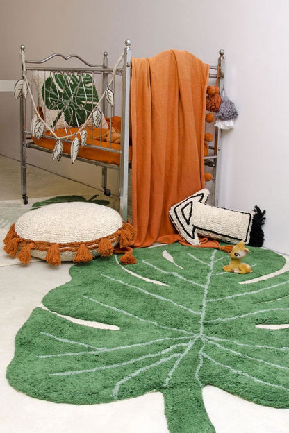 Lorena Canals Monstera Leaf Rug (4' x 5' 3'') - C-MONSTERA