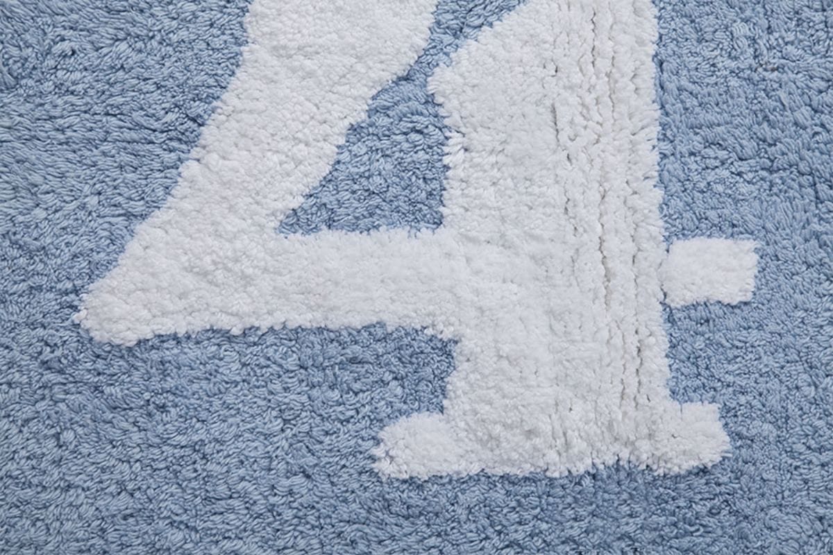 Lorena Canals Numbers Rug - Blue (4' x 5' 3") - C-00012