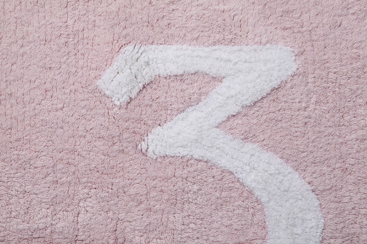 Lorena Canals Numbers Rug - Pink (4' x 5' 3") - C-00011
