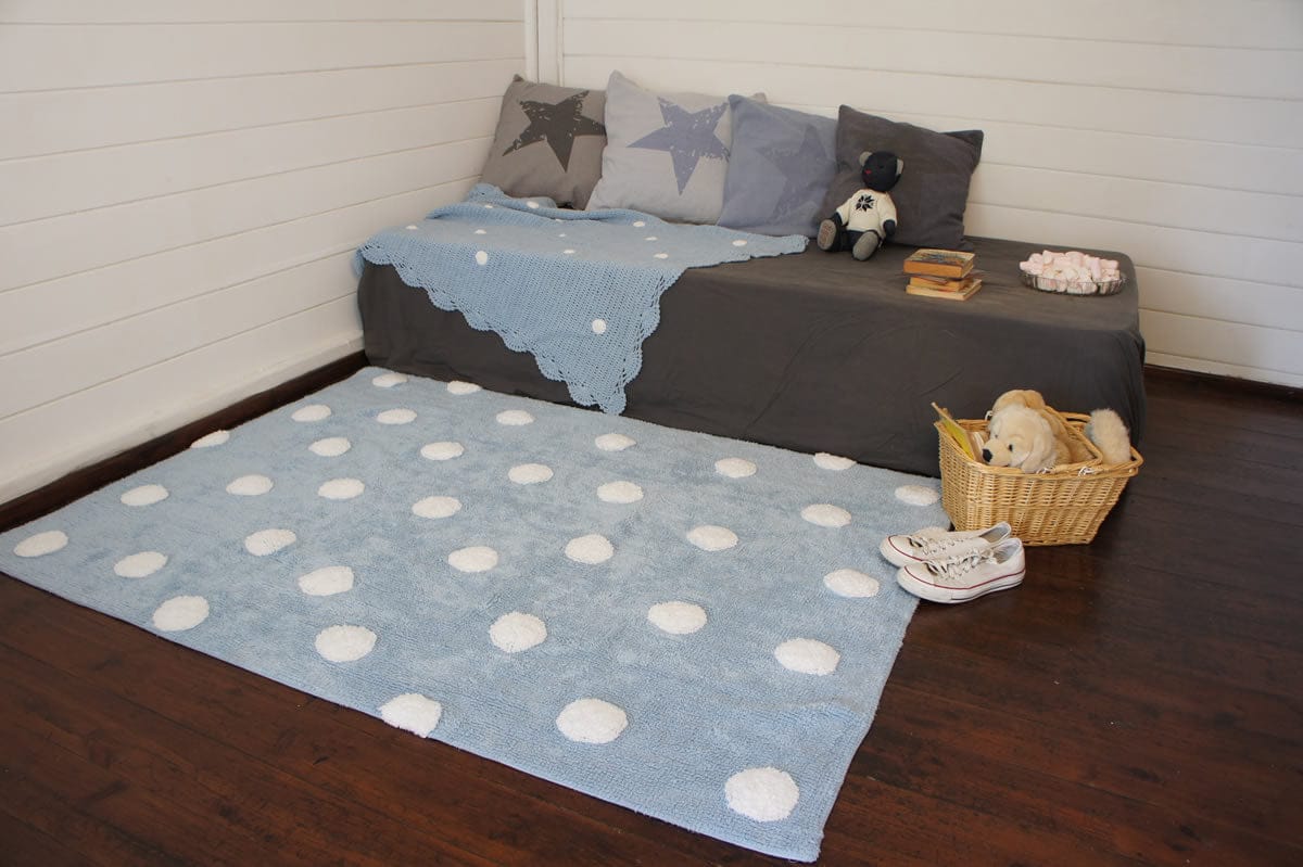 Lorena Canals Polka Dots Rug - Blue (4' x 5' 3") - C-00082
