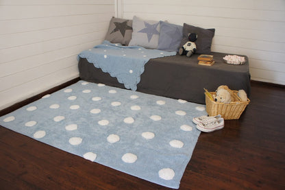 Lorena Canals Polka Dots Rug - Blue (4' x 5' 3") - C-00082