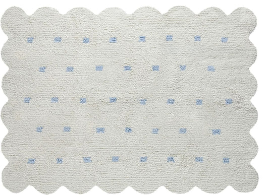 Lorena Canals Reversible Biscuit Rug - Blue/Beige (4' x 5' 3") - C-77772-28