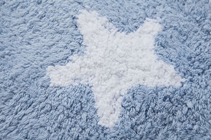 Lorena Canals Round Rug - Sky - Blue (4' 8") - C-10002