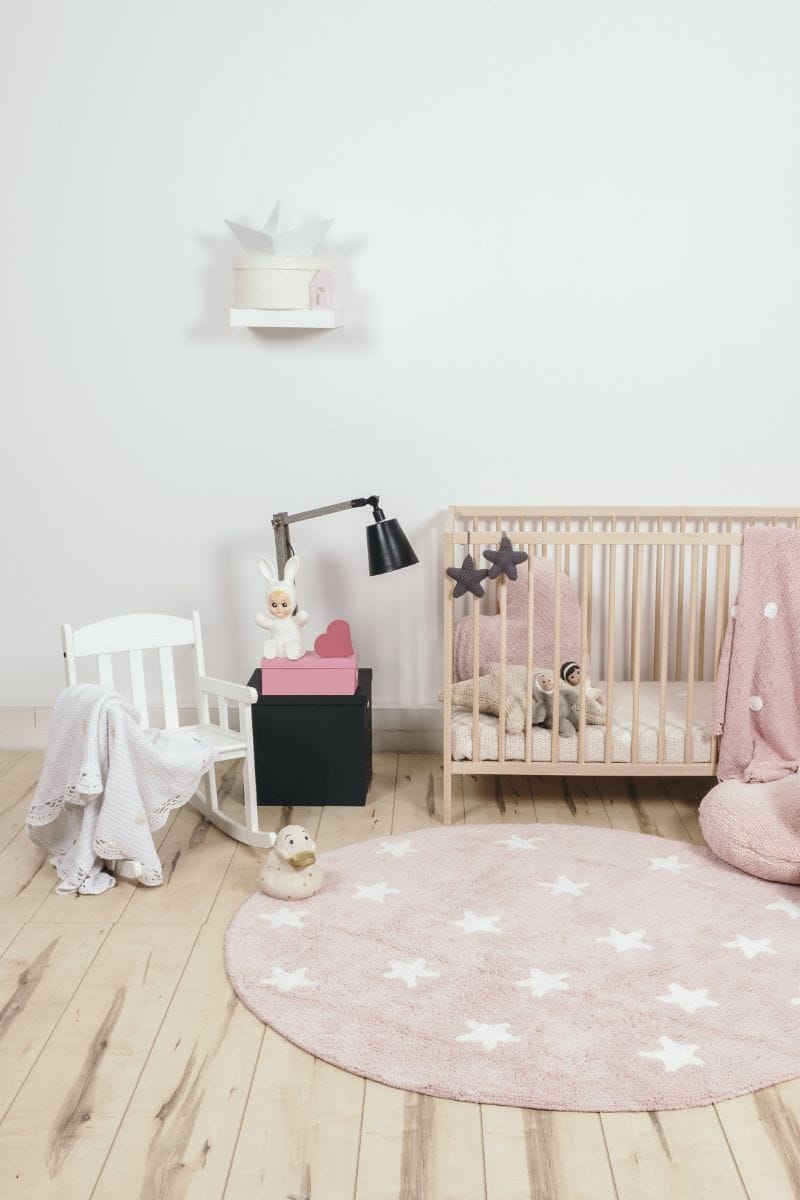 Lorena Canals Round Rug - Sky - Pink (4' 8") - C-10001