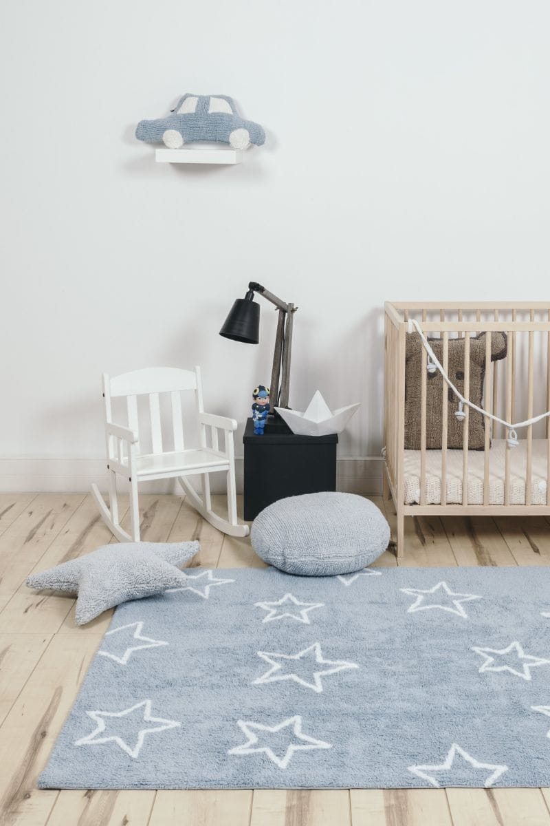 Lorena Canals Silhouette Stars Rug - Blue (4' x 5' 3") - C-44402