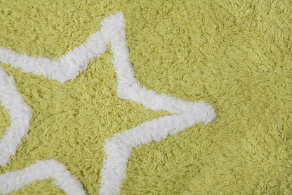 Lorena Canals Silhouette Stars Rug - Pistachio (4' x 5' 3") - C-44406
