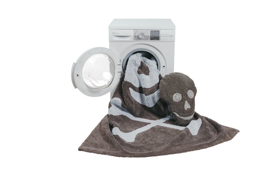 Lorena Canals Skull Rug - Grey/Blue (4' 8" x 6' 7") - C-SK-ADG