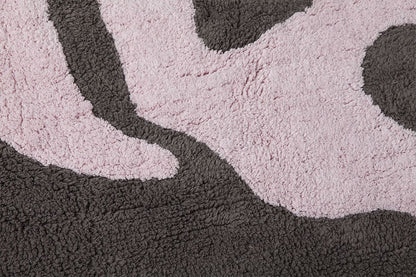 Lorena Canals Skull Rug - Grey/Pink (4' 8" x 6' 7") - C-SK-PDG