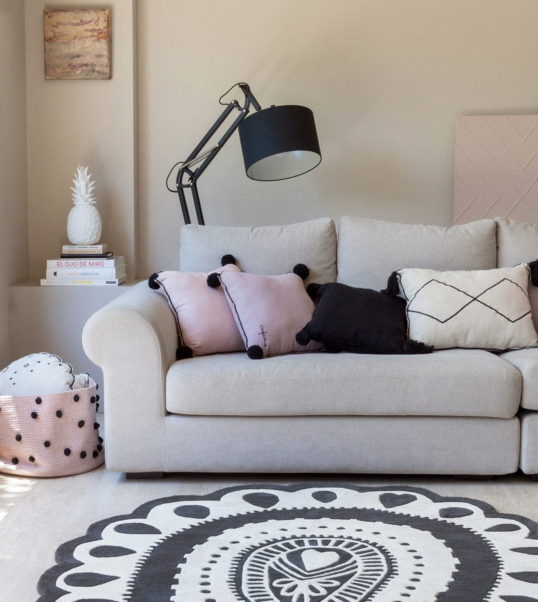 Lorena Canals Square Cushion - Wood Rose (1' 4'' x 1' 4'') - SC-SQUAR-WOOD