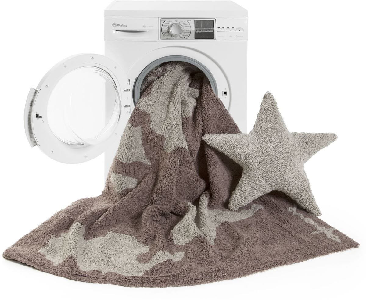 Lorena Canals Star Cushion - Light Grey (1'9" x 1'9") - SC-ST-LGR