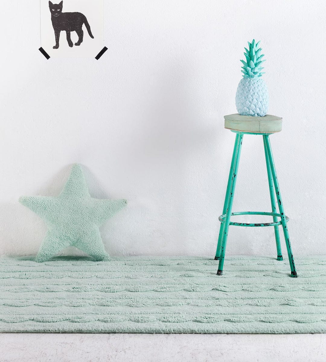 Lorena Canals Star Cushion - Soft Mint (1'9" x 1'9") - SC-ST-SM