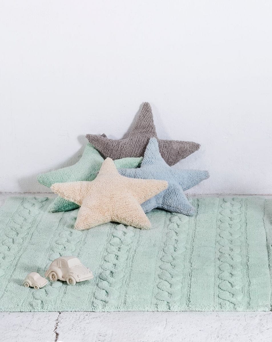 Lorena Canals Star Cushion - Soft Mint (1'9" x 1'9") - SC-ST-SM
