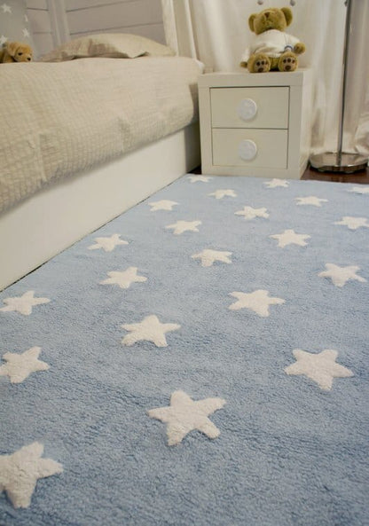 Lorena Canals Stars Rug - Blue (4' x 5' 3") - C-A-SW