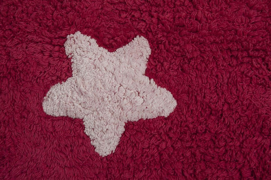 Lorena Canals Stars Rug - Fuchsia (4' x 5' 3") - C-F-SW