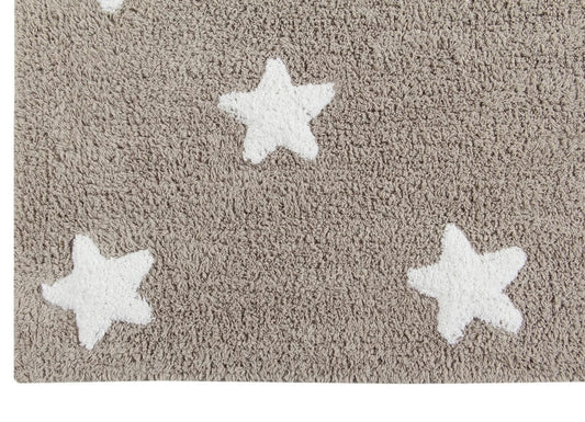 Lorena Canals Stars Rug - Linen/White (4' x 5' 3") - C-L-SW