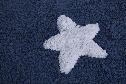 Lorena Canals Stars Rug - Navy (4' x 5' 3") - C-M-SW