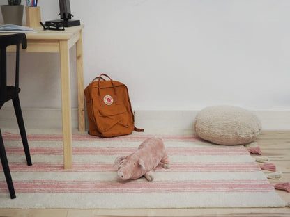 Lorena Canals Stripes Rug - Coral Pink (4' x 5' 3") - C-ST-CORALP