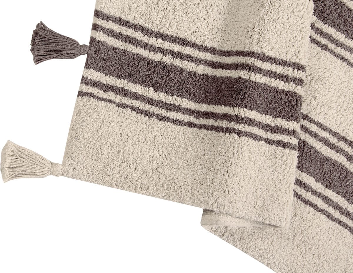 Lorena Canals Stripes Rug - Elephant Grey (4' x 5' 3") - C-ST-ELEPH