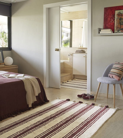 Lorena Canals Stripes Rug - Marsala (4' x 5' 3") - C-ST-MARSALA