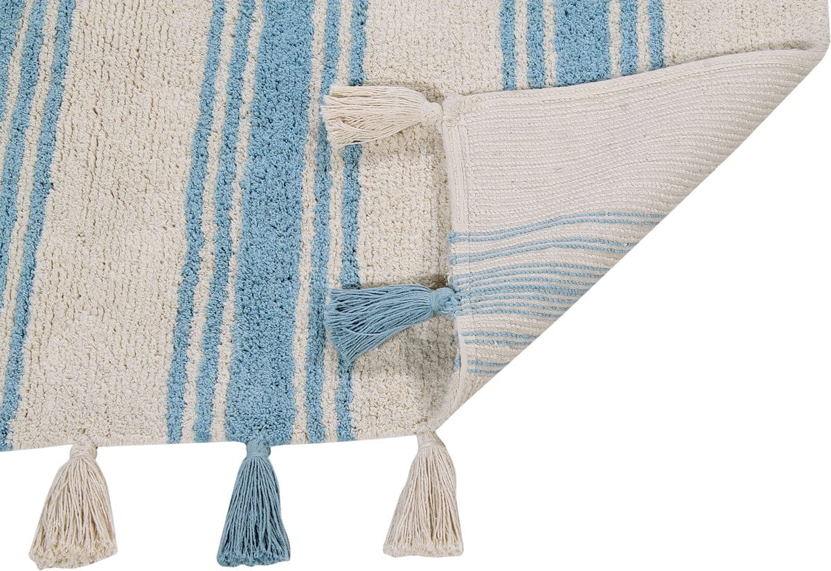 Lorena Canals Stripes Rug - Nile Blue (4' x 5' 3") - C-ST-NILEBLUE