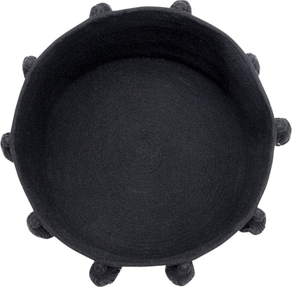 Lorena Canals Tassels Basket - Black - BSK-TAS-BK