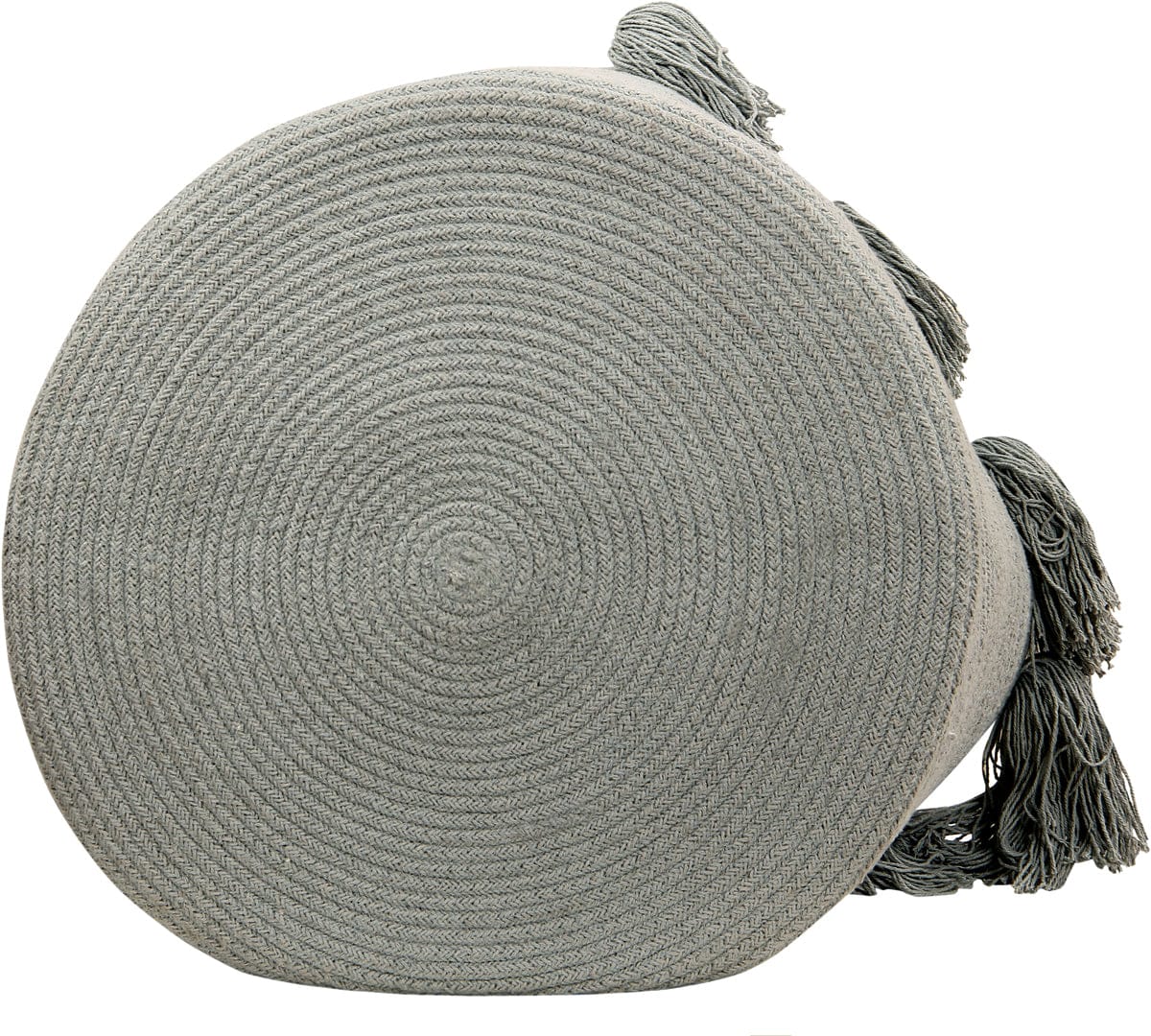 Lorena Canals Tassels Basket - Light Grey - BSK-TAS-LGR