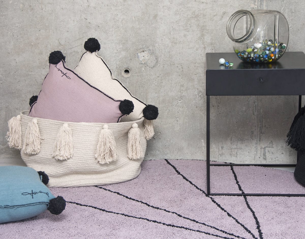 Lorena Canals Tassels Basket - Natural - BSK-TAS-NAT