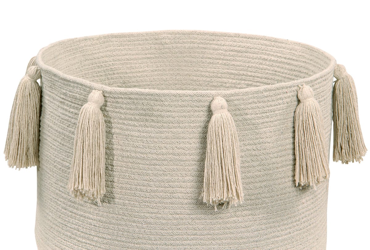 Lorena Canals Tassels Basket - Natural - BSK-TAS-NAT