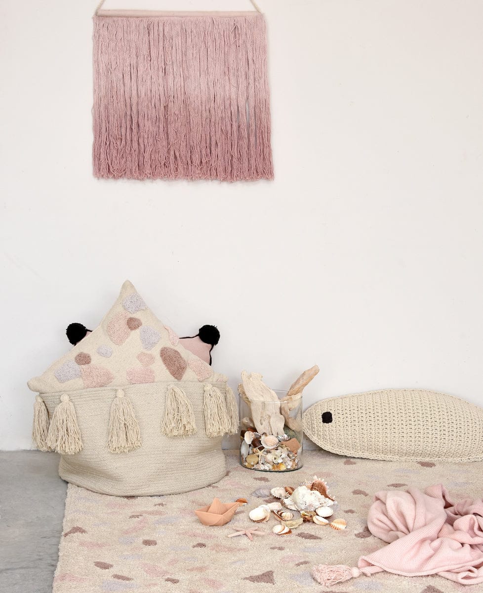 Lorena Canals Tassels Basket - Natural - BSK-TAS-NAT