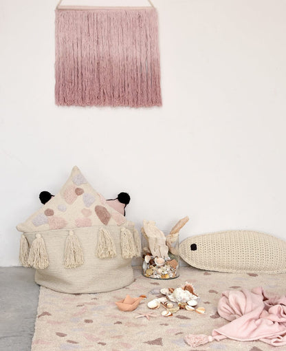 Lorena Canals Tassels Basket - Natural - BSK-TAS-NAT