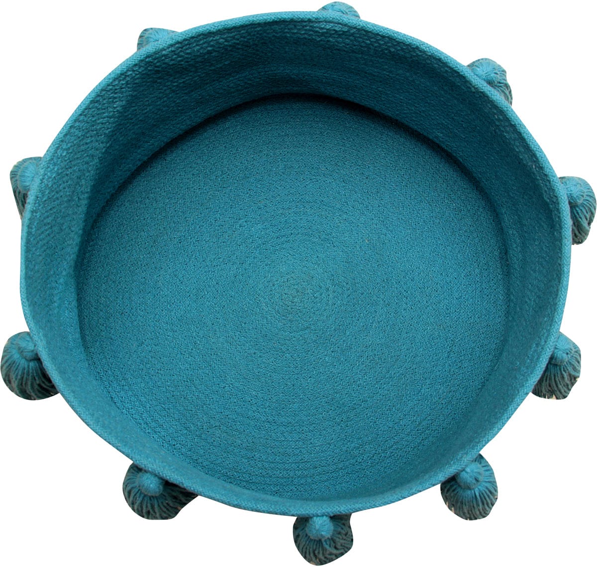 Lorena Canals Tassels Basket - Petroleum - BSK-TAS-PETRO