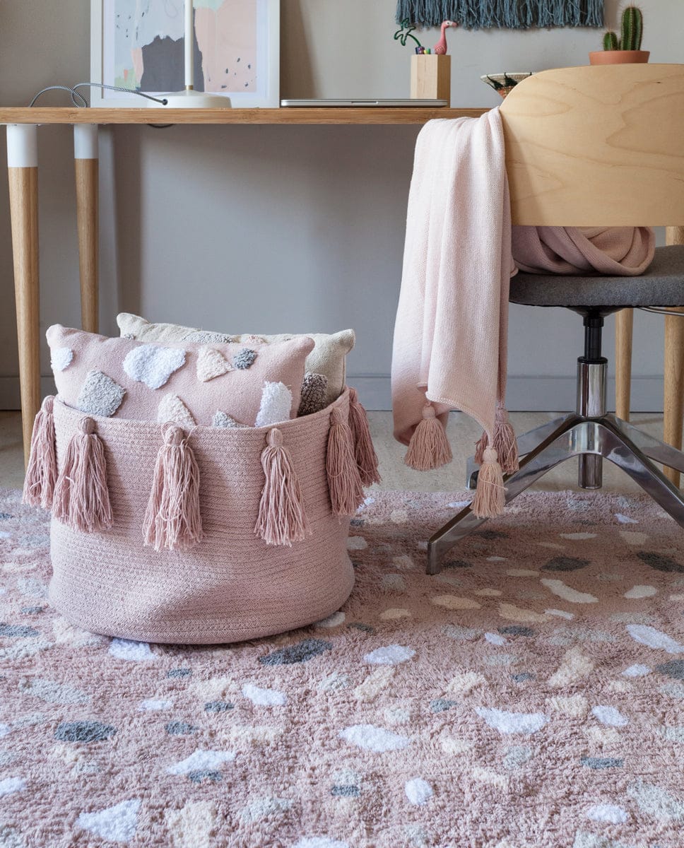 Lorena Canals Tassels Basket - Vintage Nude - BSK-TAS-VINTNU