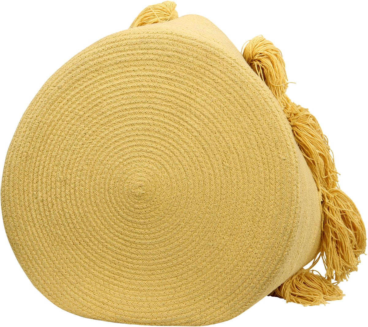 Lorena Canals Tassels Basket - Yellow - BSK-TAS-Y