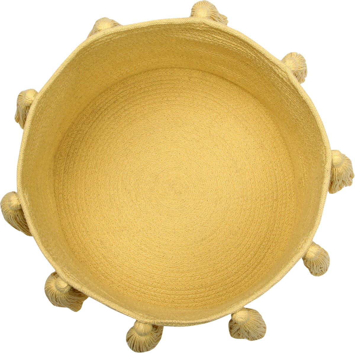 Lorena Canals Tassels Basket - Yellow - BSK-TAS-Y