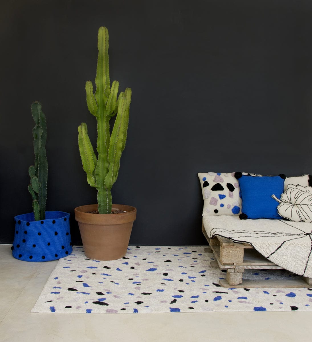 Lorena Canals Terrazzo Rug - Sapphire (4' 7'' x 6' 7'') - C-TERRA-SAPHIR