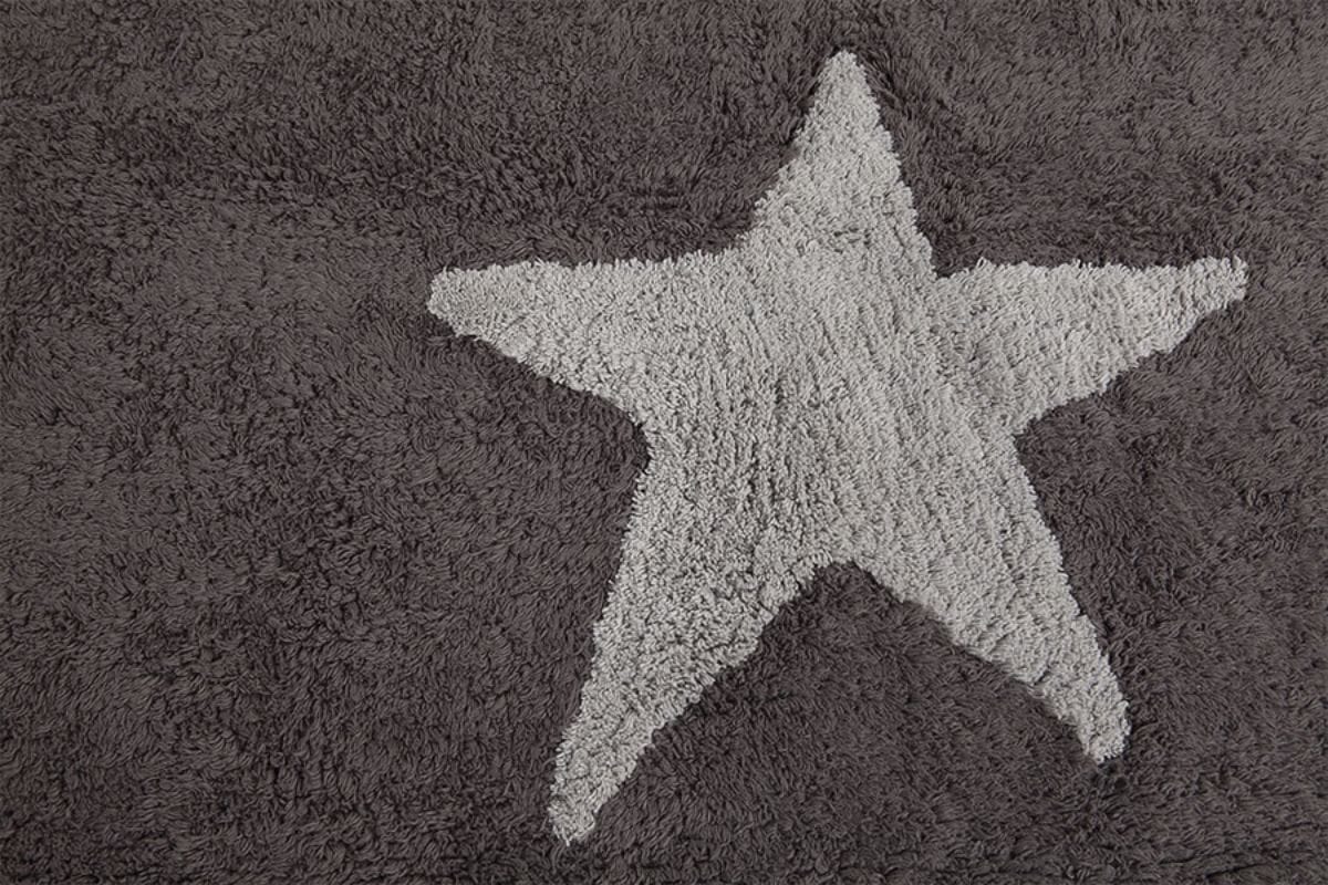 Lorena Canals Three Stars Linen Rug - Grey (4' x 5' 3") - C-TE-GG