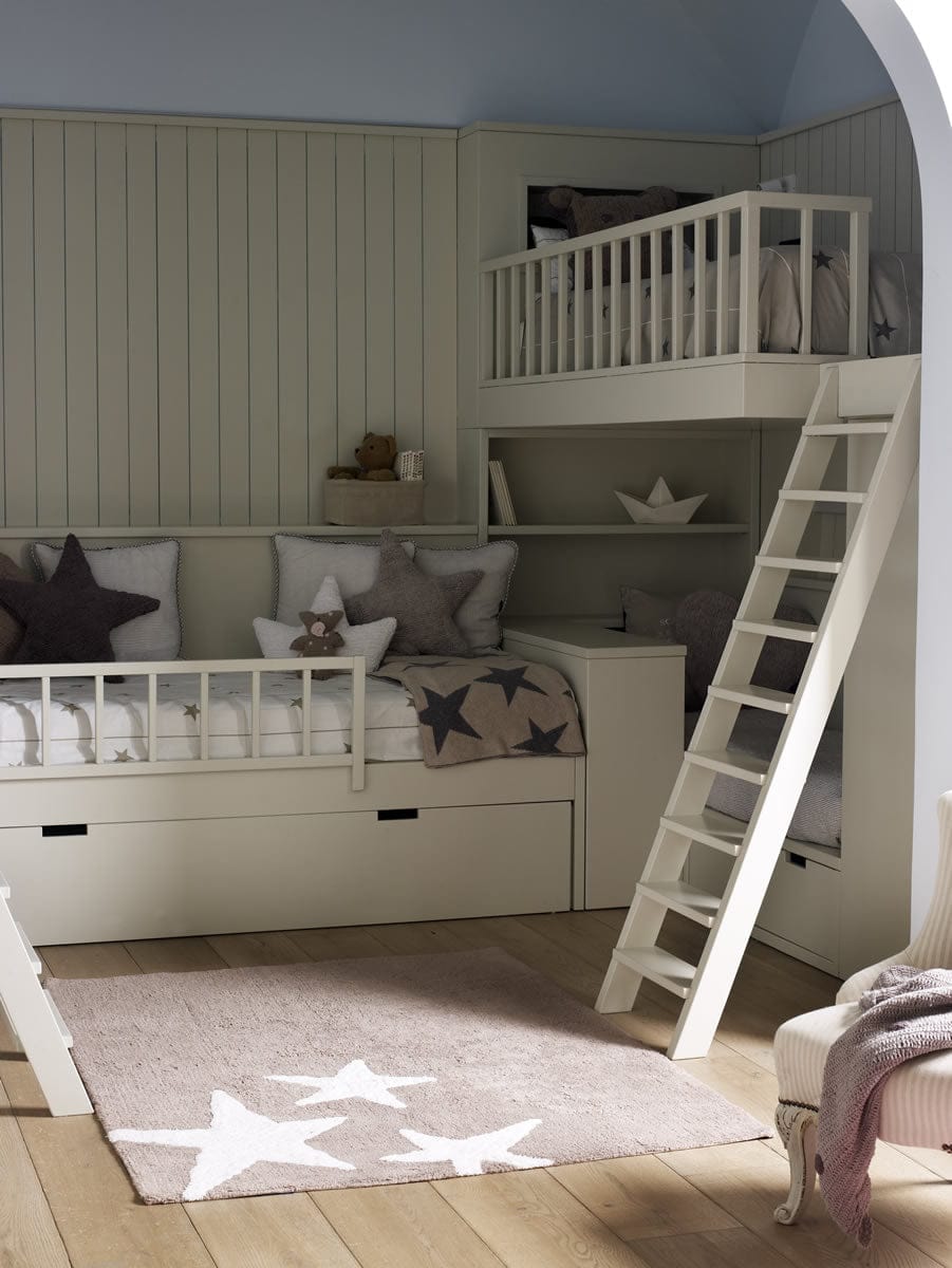 Lorena Canals Three Stars Linen Rug - White (4' x 5' 3") - C-TE-LW