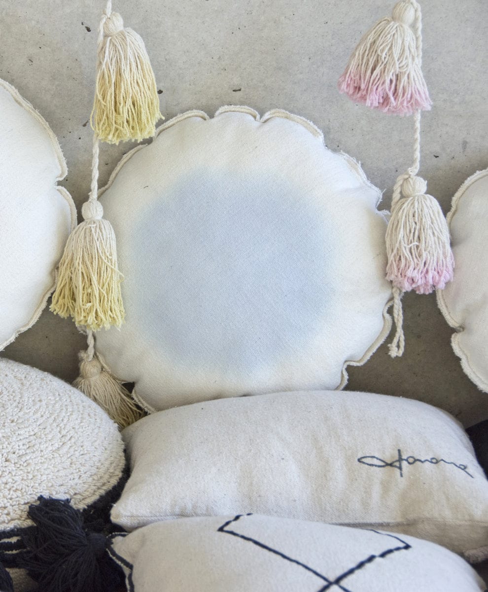 Lorena Canals Tie-Dye Cushion - Soft Blue (1' 4'') - SC-TIE-BL