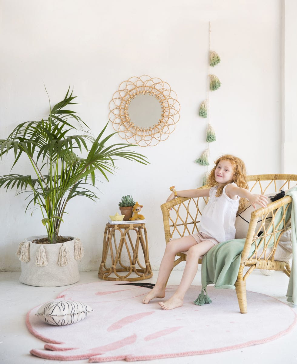 Lorena Canals Tie-Dye Pom Pom Garland - Green - GARL-TIE-GR